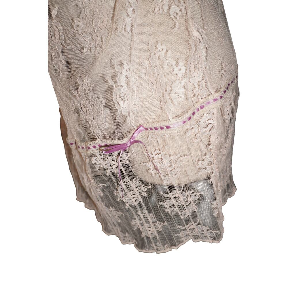 Delicates Lace Babydoll Chemise White Purple Coquette Fairycore Lingerie L - Picture 6 of 15